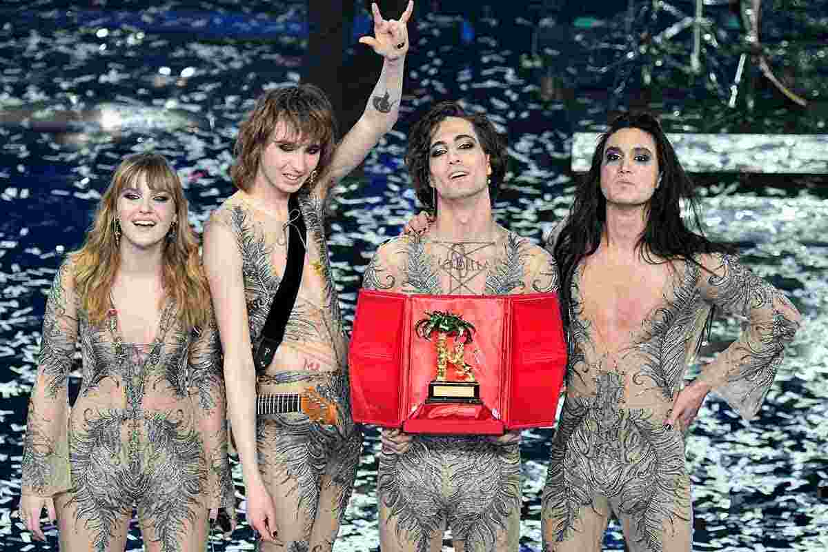 Il trionfo dei Maneskin a Sanremo nel 2021